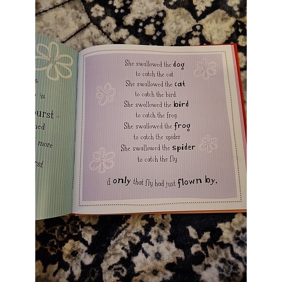 There Was An Old Lady Who Swallowed A Fly By Kate Toms Hardcover Children's Book - Picture 10 of 10